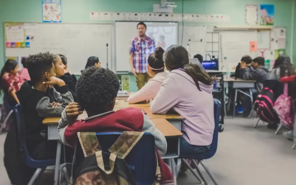 Students learning together in a classroom