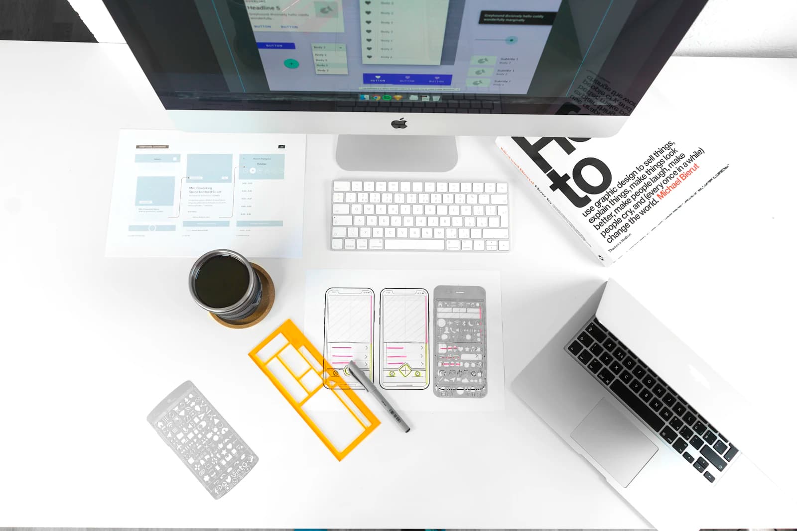 Enterprise mobile product interface planning across desktop and phone designs